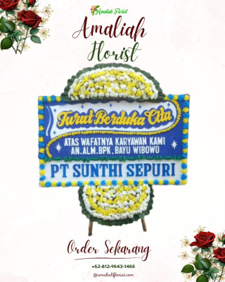 Papan Bunga Duka di Tanah Putih Tanjung Melawan